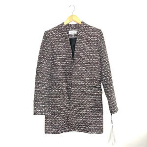 NWT Calvin Klein Tweed Sequin Long Coat 6